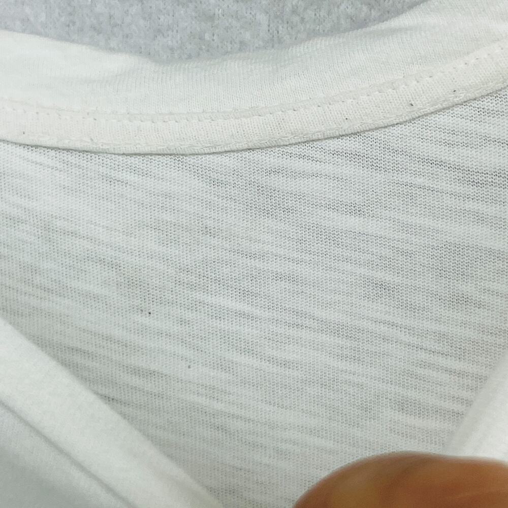 EILEEN FISHER Top M Organic Cotton Slub Jersey Crewneck Short Sleeve Basic White - Picture 5 of 10